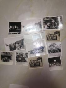 五十年代参加十三陵水库劳动外贸部先进工作者代表黑白照片，12张