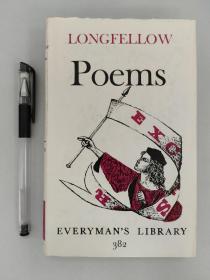 Everyman's Library No.382（人人文库，第382册）: LONGFELLOW Poems 朗费罗《诗集》 一册全，美品现货