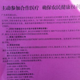 09年首次农村农民合作医疗宣传单