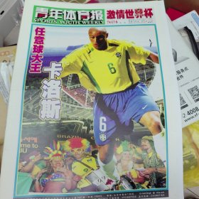 世界杯特刊只有封面䓁4版，2002年6月10日封面巴西卡洛斯。大厅最右边柜子下边