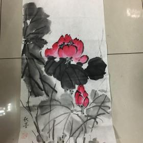 秋墨：荷花图