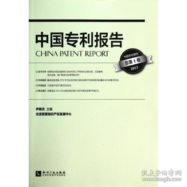 中国专利报告（总第1卷 2013）