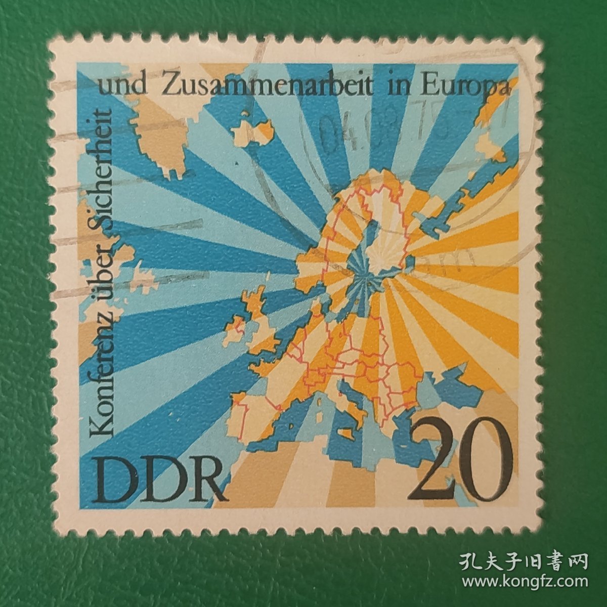 德国邮票 东德1975年欧洲地图 1全销