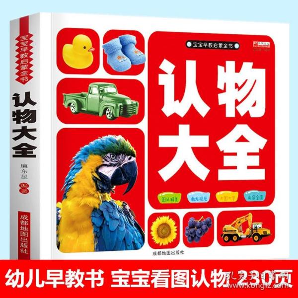 认物大全（认标志认水果动物形状颜色绘本儿童18大种类 约500个丰富图案）