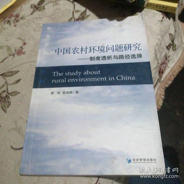 中国农村环境问题研究：制度透析与路径选择