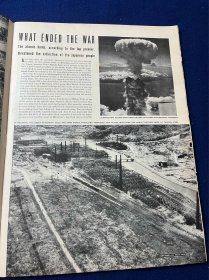 1945年9月美国生活杂志，封面人物为麦克阿瑟将军，主要内容详细报道日本在东京湾的美国战列舰密苏里号向同盟国投降的签降仪式专题报道及二战投降仪式，原子弹爆破的日本境况