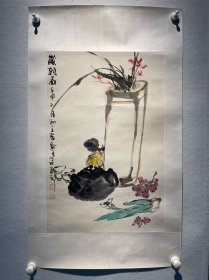 金默如 画 尺寸:69*45cm，镜心 金默如当代中国著名小写意花鸟画家。王雪涛先生弟子