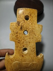 高古玉鸡骨白玉佩