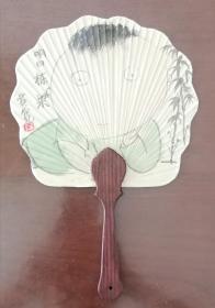 自由艺术家、自在文人画～～贾宽团扇作品《明日栋梁》