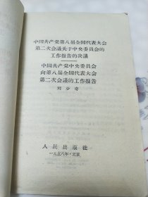 中国共产党第八届全国代表大会第二次会议关于中央委员会的工作报告的决议，中国共产党中央委员会向第八届全国代表大会第二次会议的工作报告