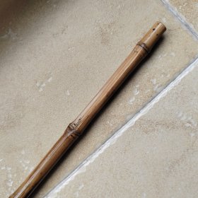 日本古董老毛笔 特大 罗汉竹笔杆 毛笔 笔长76cm，出锋13·3cm，口径2.4cm，稀见，实物拍摄
