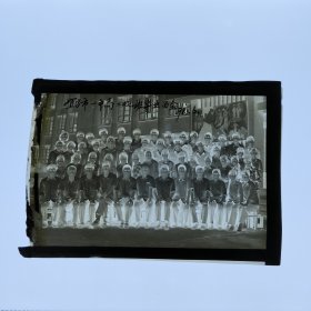 照片底片：1981年6月宜昌市一中高二0七班毕业留念的黑白底片 （B010） 共1张合售 档案盒I