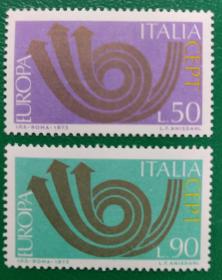 意大利邮票1973年欧罗巴 2全新