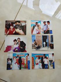 结婚现场照片 6张合售，4寸。