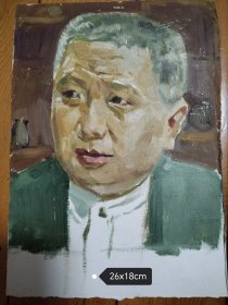 油画 马未都画像 可刀