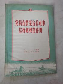 党员在农业合作社中怎样起模范运用