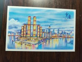 【手绘风景明信片】重庆朝天门