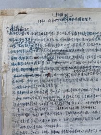 南开大学生物学系资料（8）：南开大学《1961—1962年水生生物组教学质量调查报告》，筹建新的水生生物专门化、第一次组织南大港调查队等，背面为油印资料