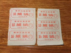 1989年重庆南岸区食盐票