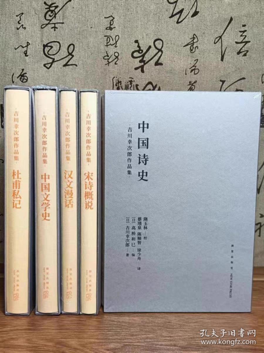 吉川幸次郎作品集中国诗史+中国文学史+杜甫私记+汉文漫话+宋诗概说全5册中国史古代历史文化传统古诗词散文歌赋读库