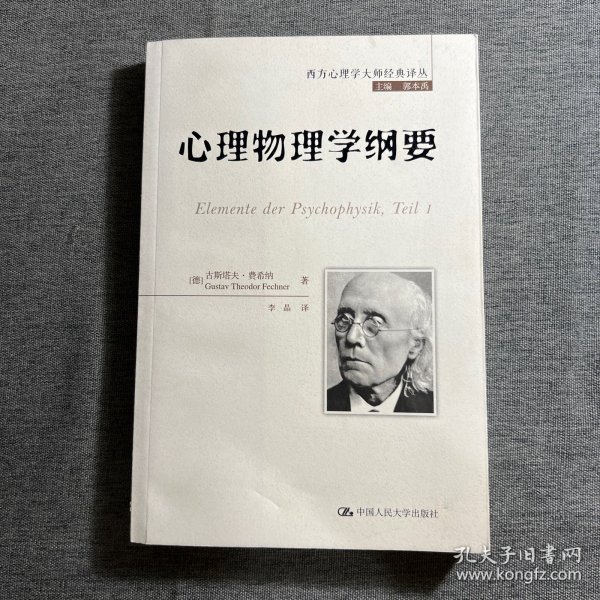 心理物理学纲要/西方心理学大师经典译丛