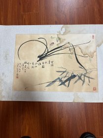 许昂，画兰花，