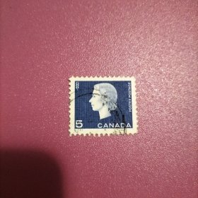 加拿大信销邮票 1962年伊丽莎白二世女王 面值5 （ 库 存 1 ）