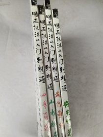 国画技法从入门到精通 四季百花 山水林石 梅兰竹菊 花鸟鱼虫四册合售