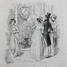 Franklin Library真皮限量本：《傲慢与偏见》简·奥斯汀, Pride and Prejudice Jane Austen，富兰克林出版社1980年出版，最伟大100本著作系列，书口三面刷金，内含大量精美插图,世界最伟大的100本书系列，Hugh Thomson(休·汤姆森）46幅插图本