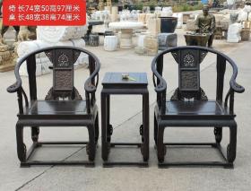 檀木 皇宫椅一套
雕刻精致  做工精湛，用料上乘，整体美观高雅……