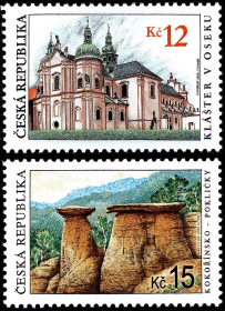 CZECH27捷克共和国2006年美丽祖国系列 建筑风光 新 2全 雕刻版新外国邮票 薄胶