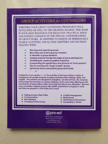 GROUP ACTIVITIES for COUNSELORS辅导员小组活动
