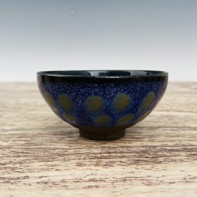 宋建窑曜变小盏 高5.5厘米直径9.5厘米