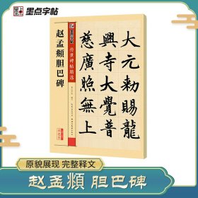 墨点字帖 传世碑帖精选 赵孟頫胆巴碑