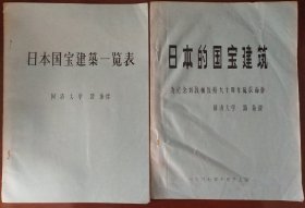 日本国宝建筑一览表+日本的国宝建筑（两册合售）