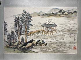 爱新觉罗 溥任，27*43cm，镜心，国画 爱新觉罗·溥任（1918年9月21日—2015年4月10日），又名金友之，满族，醇亲王爱新觉罗·载沣之子，清朝末代皇帝爱新觉罗·溥仪的异母弟。