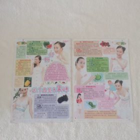 舒畅 水果妹32开杂志彩页，2张2面（新22）