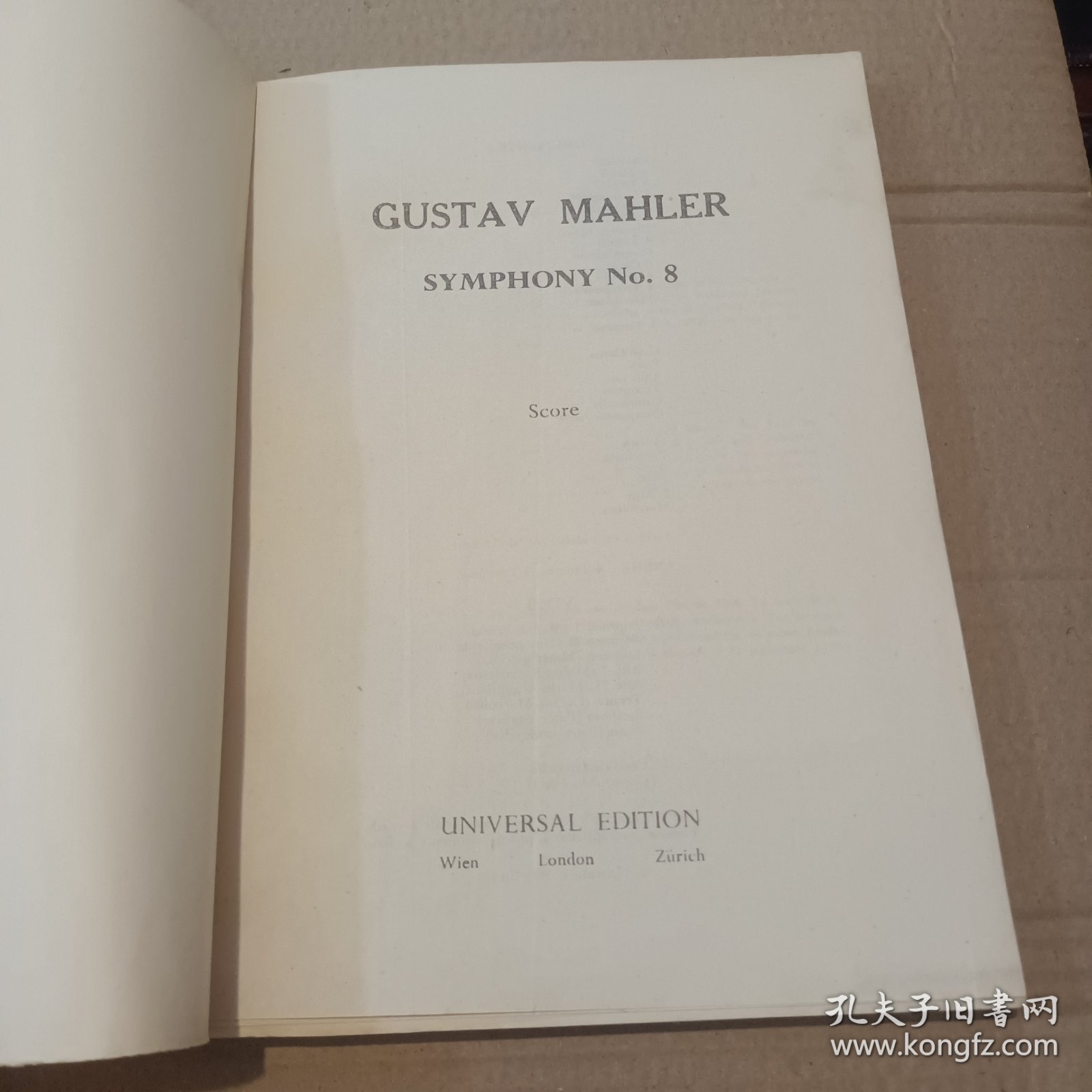 GUSTAV MAHLER SYMPHONY NO.8
