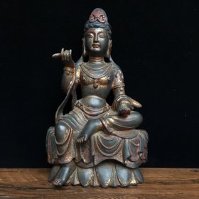 纯铜佛像，高33厘米，宽17厘米，重2950