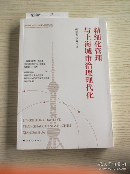 精细化管理与上海城市治理现代化(新思想 新实践 新作为研究丛书)