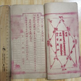宣城梅氏 御制数理精蕴 红印本星命书（部分水沁痕迹掉色）