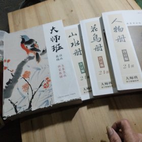 国画大师班：国画教辅 【花鸟册，人物册，山水册】及象书画独家教辅【外盒破损】