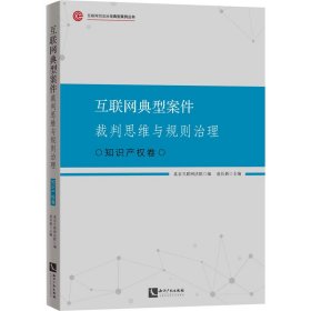 互联网典型案件裁判思维与规则治理 知识产权卷 北京互联网法院 知识产权出版社 正版新书