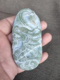 外理玉石龙把挂件