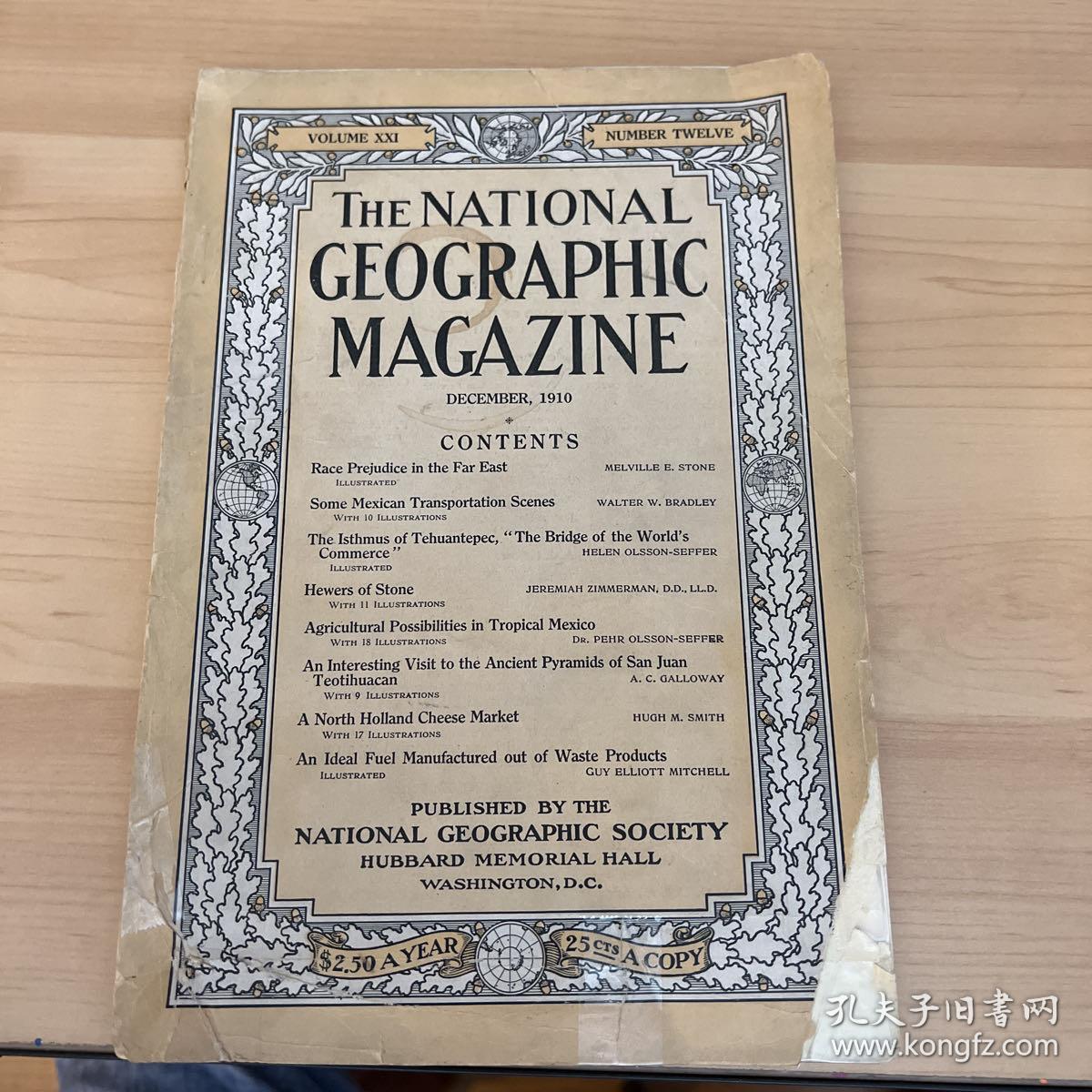 现货 特价national geographic美国国家地理1910年12月远东，墨西哥，荷兰B