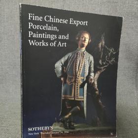 SOTHEBY'S 苏富比 纽约Fine Chinese Export
Porcelain , Paintings and Works of Art精品瓷器、绘画和艺术品