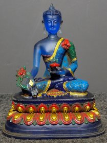 古法老琉璃佛像 释迦牟尼药师佛一尊