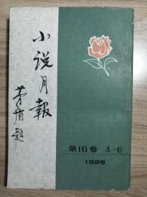 小说月报影印本1925年4-6