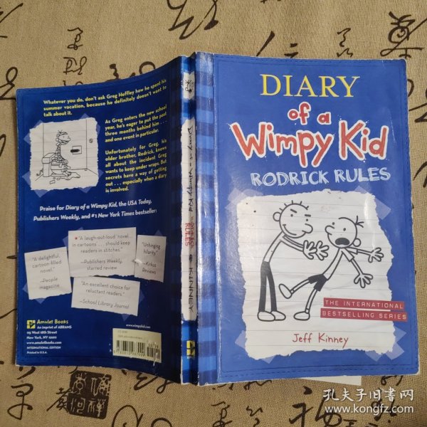 Diary of a wimpy kid #2 rodricd rules 小屁孩日记 2 （美国版，平装）