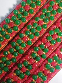 檀木镶和田玉盒装翡翠腰带尺寸见图1